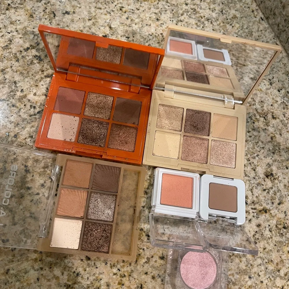 Natasha Denona Essence L.A. Colors ColourPop Eyeshadow Singles Palette Bundle